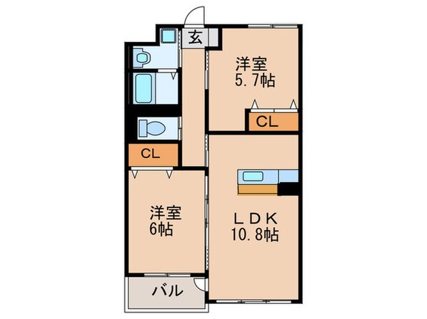 ユニヴァリィ　ルミナスの物件間取画像